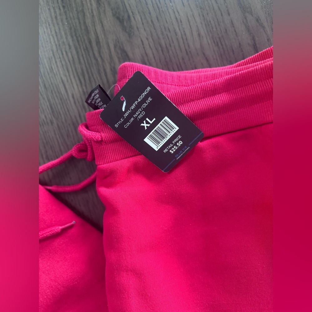 NEW WITH TAGS Red Jogger SweatPants Blue Ice- XL - Picture 2 of 6